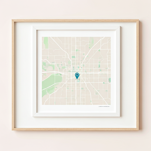 Map-style illustration of Kansas City with location pin marking BrightHope center